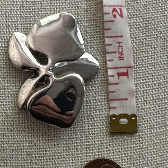 Angela Cummings 925 Sterling Orchid Brooch Pin - Picture 6 of 9